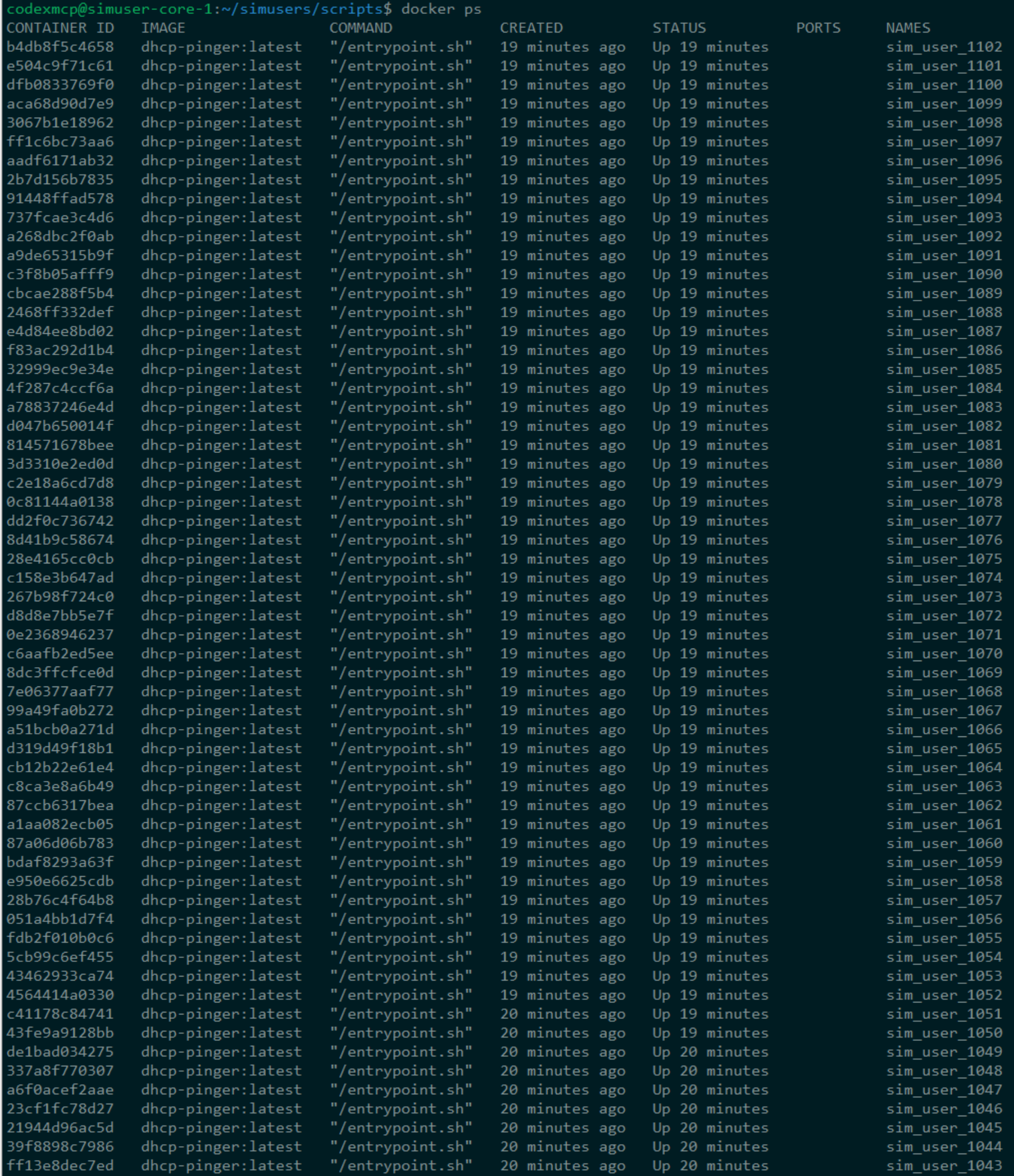 CodexMCP: Simulating 1,100 Realistic ISP Users with Full MAC-Authenticated DHCP