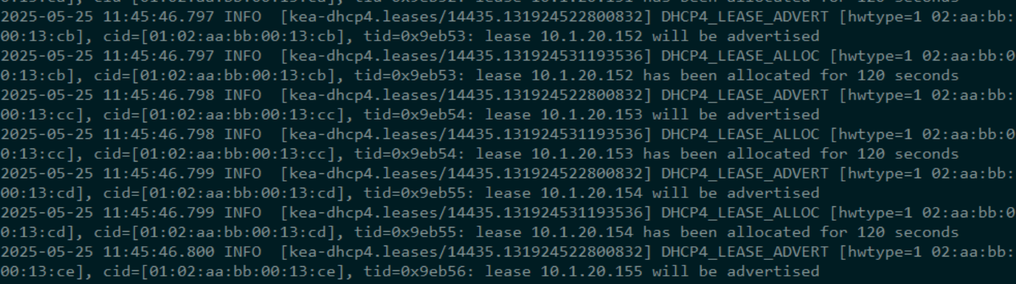 Kea DHPC4 Configuration - Leases at Scale, Logs in Motion